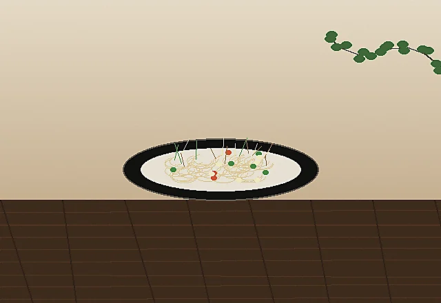 도자기 그릇에 담긴 요리