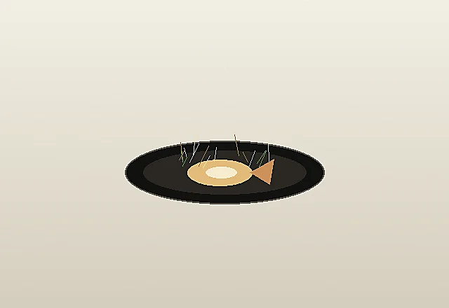 작은 접시에 담긴 코스 이미지