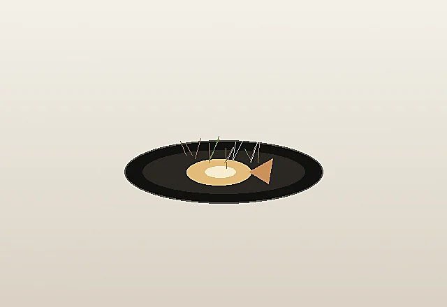 정갈한 접시에 놓인 튀김 요리